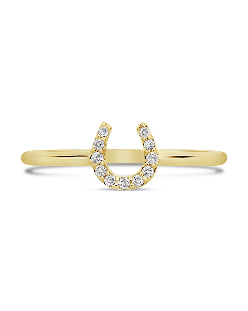 14K Gold Diamond Horseshoe Ring Fine Ring SF Fine 