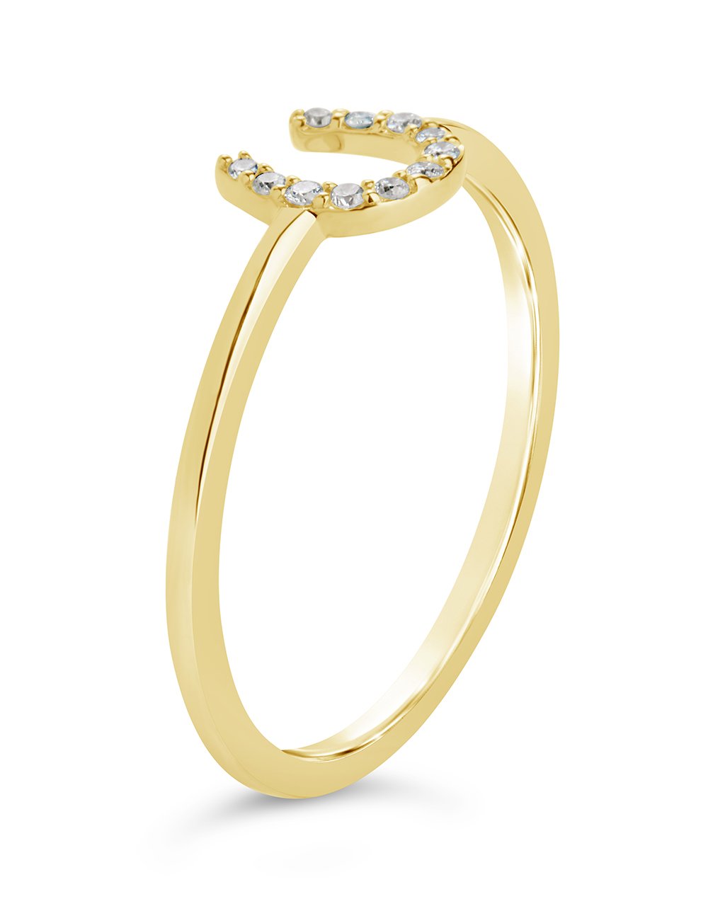 14K Gold Diamond Horseshoe Ring Fine Ring SF Fine 