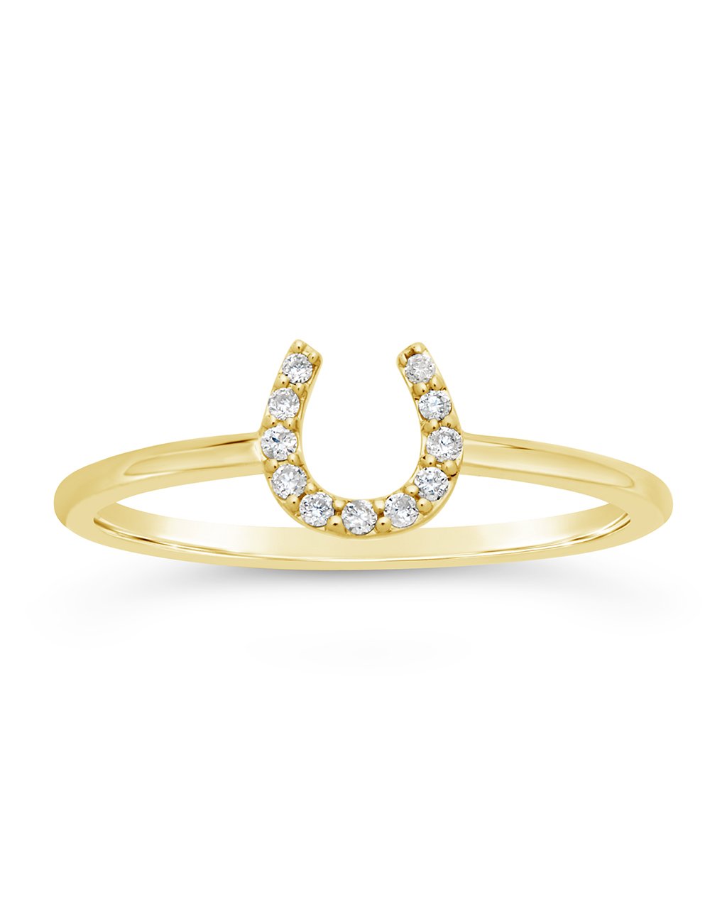 14K Gold Diamond Horseshoe Ring Fine Ring SF Fine 