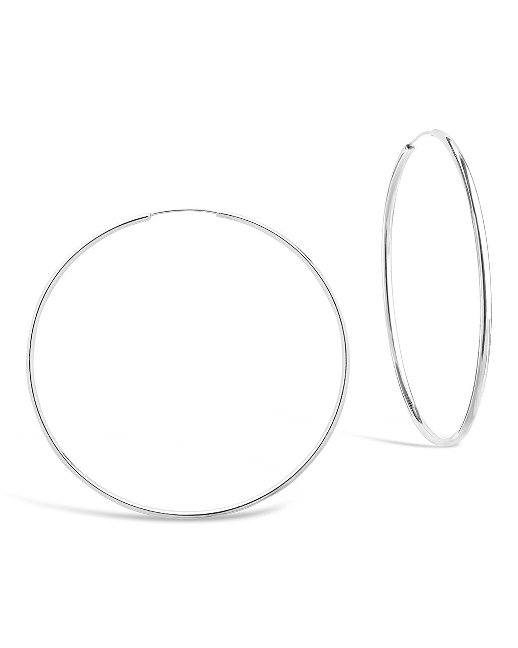 Infinity Hoop Earrings in Sterling Silver