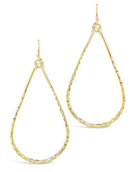 Hammered Teardrop Dangle Earring - Sterling Forever
