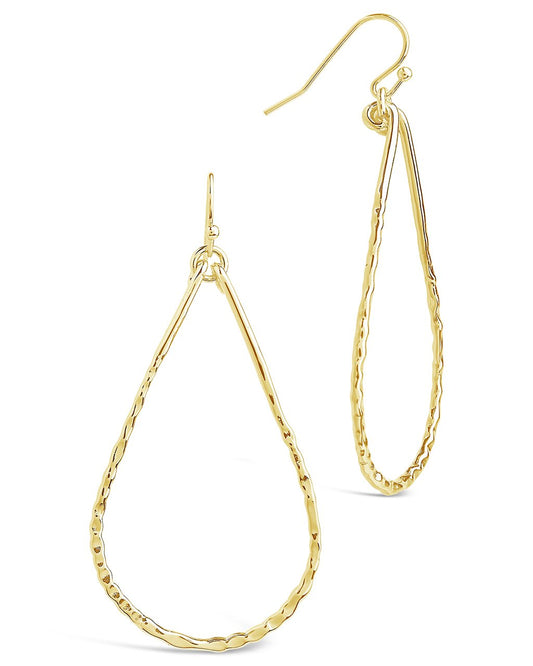 Hammered Teardrop Dangle Earring - Sterling Forever
