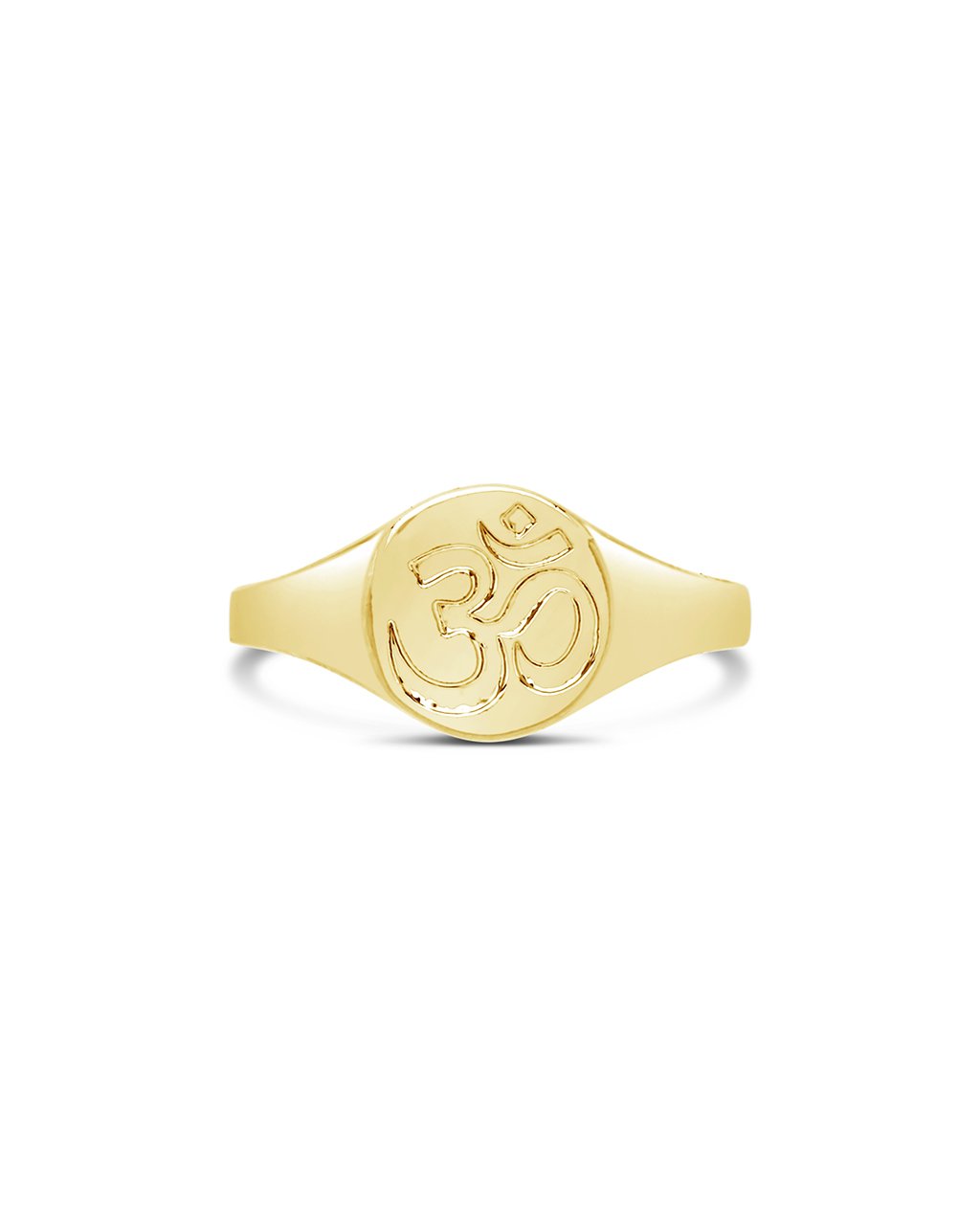 Om Engraved Signet Ring - Sterling Forever