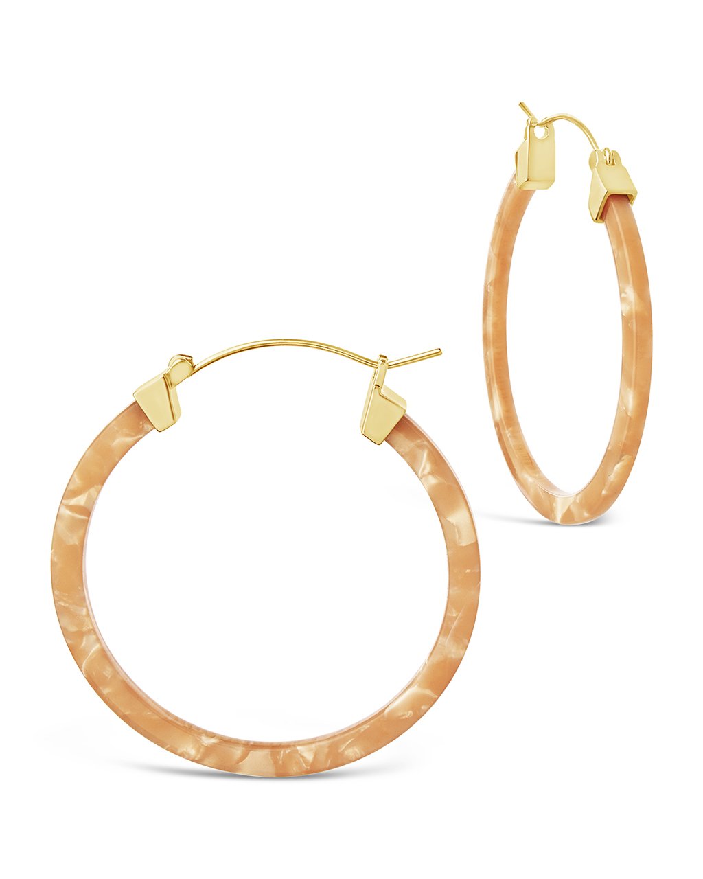 50mm Resin Hoop Earrings - Sterling Forever