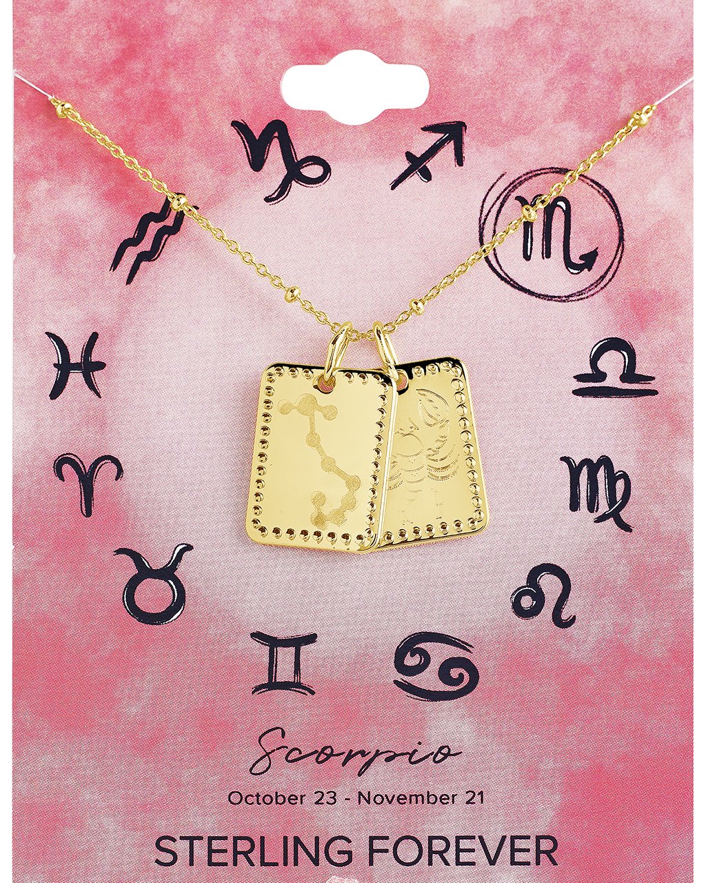 Zodiac Tag Necklace - Sterling Forever