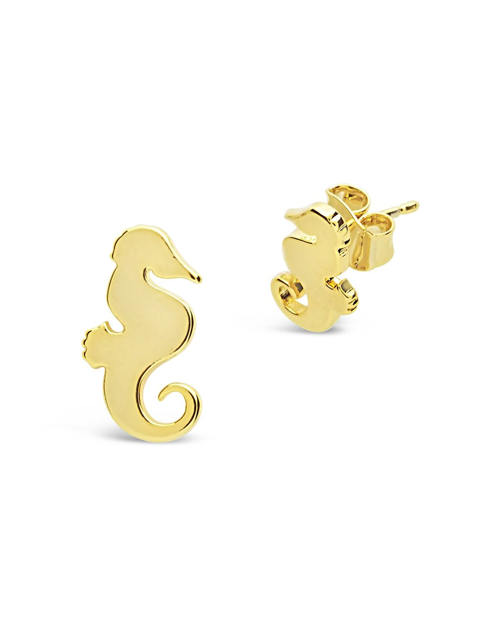 Sterling Silver Seahorse Stud Earrings - Sterling Forever