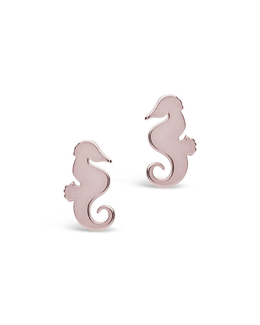 Sterling Silver Seahorse Stud Earrings - Sterling Forever
