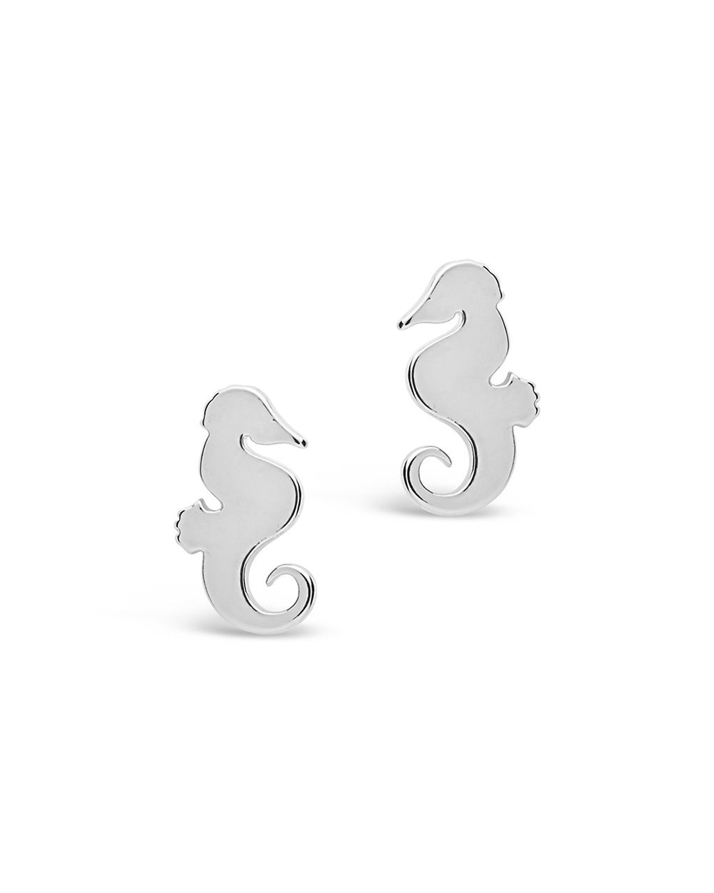 Sterling Silver Seahorse Stud Earrings - Sterling Forever