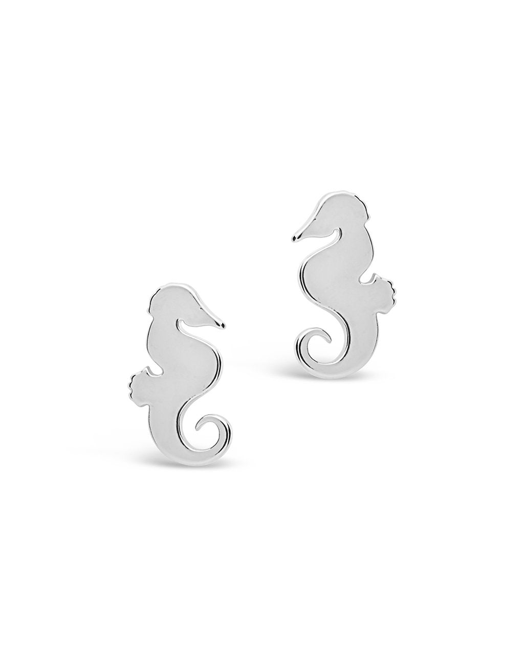 Sterling Silver Seahorse Stud Earrings - Sterling Forever
