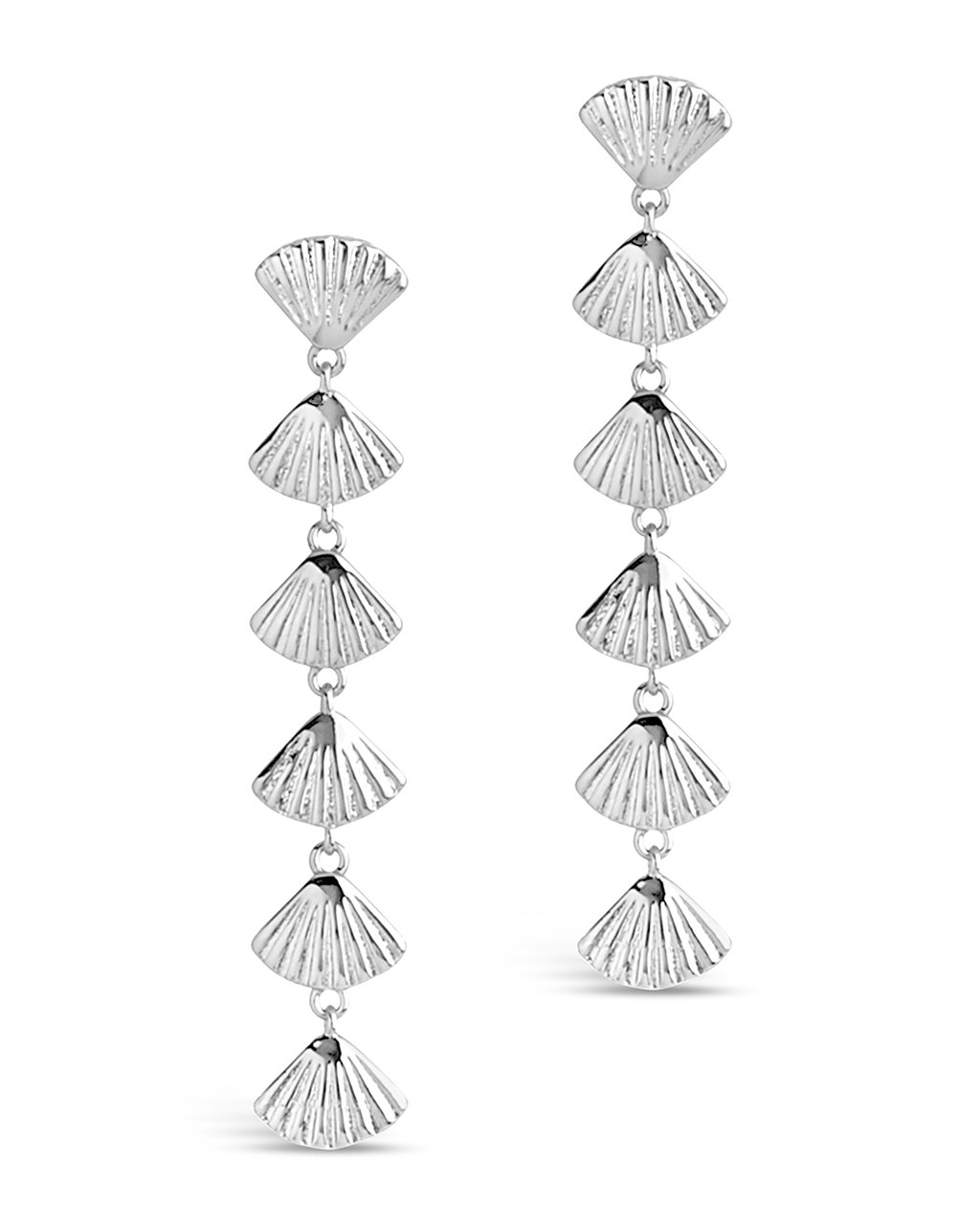 Scallop Shell Drop Earrings - Sterling Forever