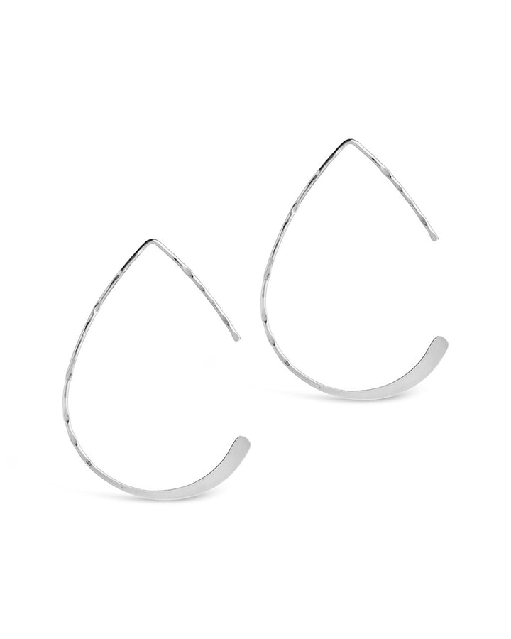 Sterling Silver Teardrop Threader Earrings