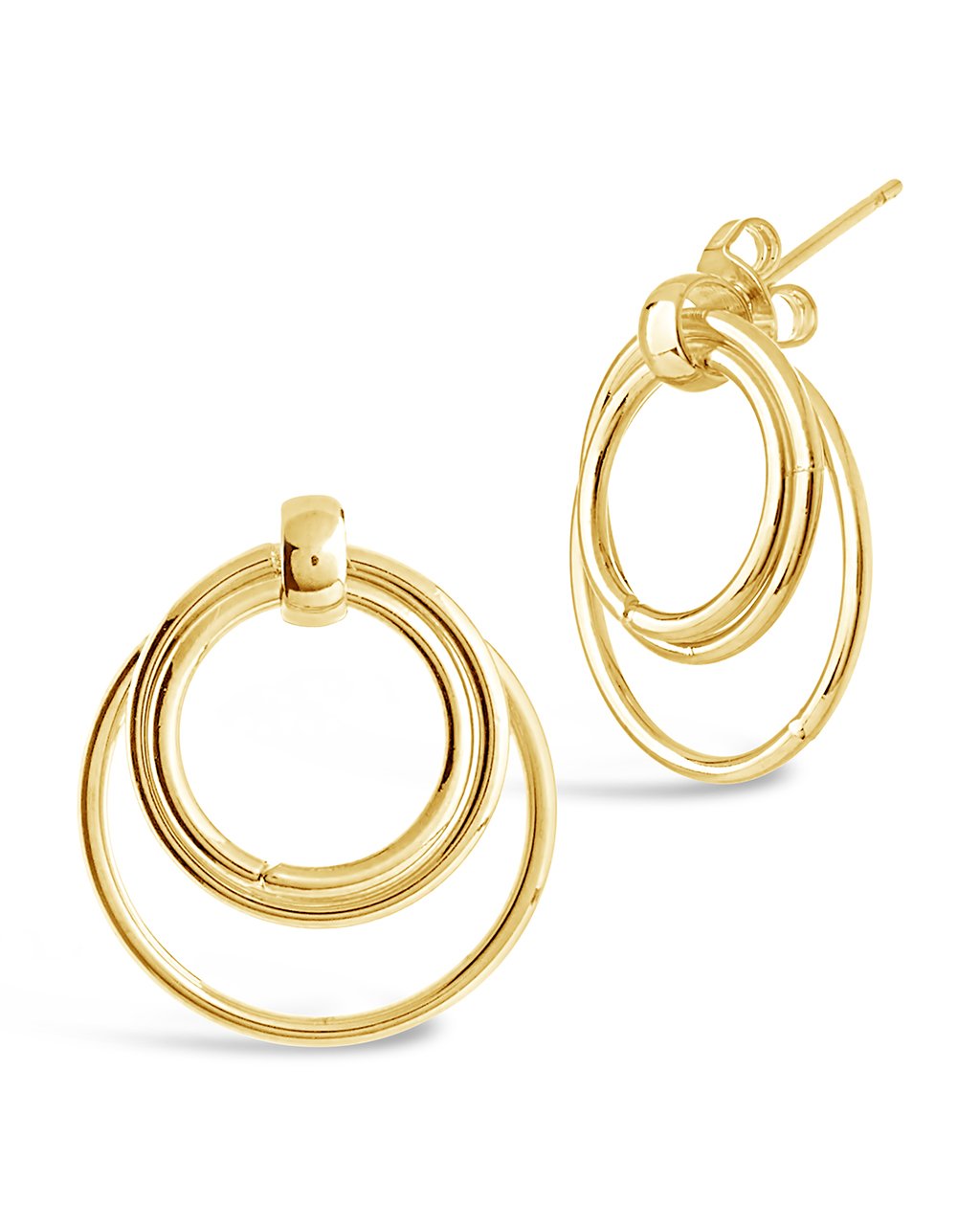 Linked Hoop Stud Earrings - Sterling Forever