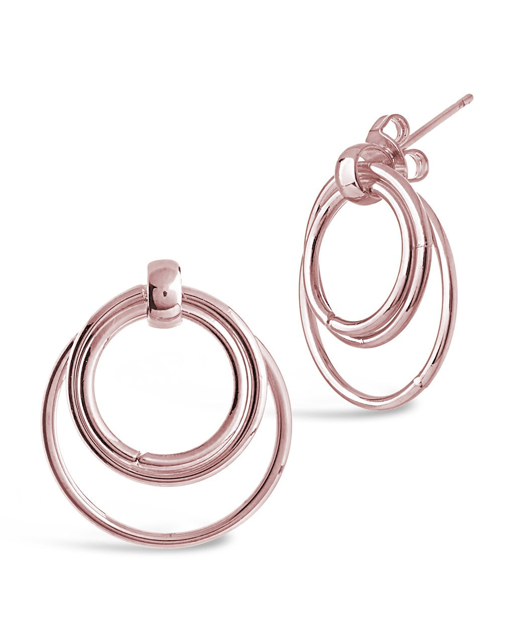 Linked Hoop Stud Earrings - Sterling Forever