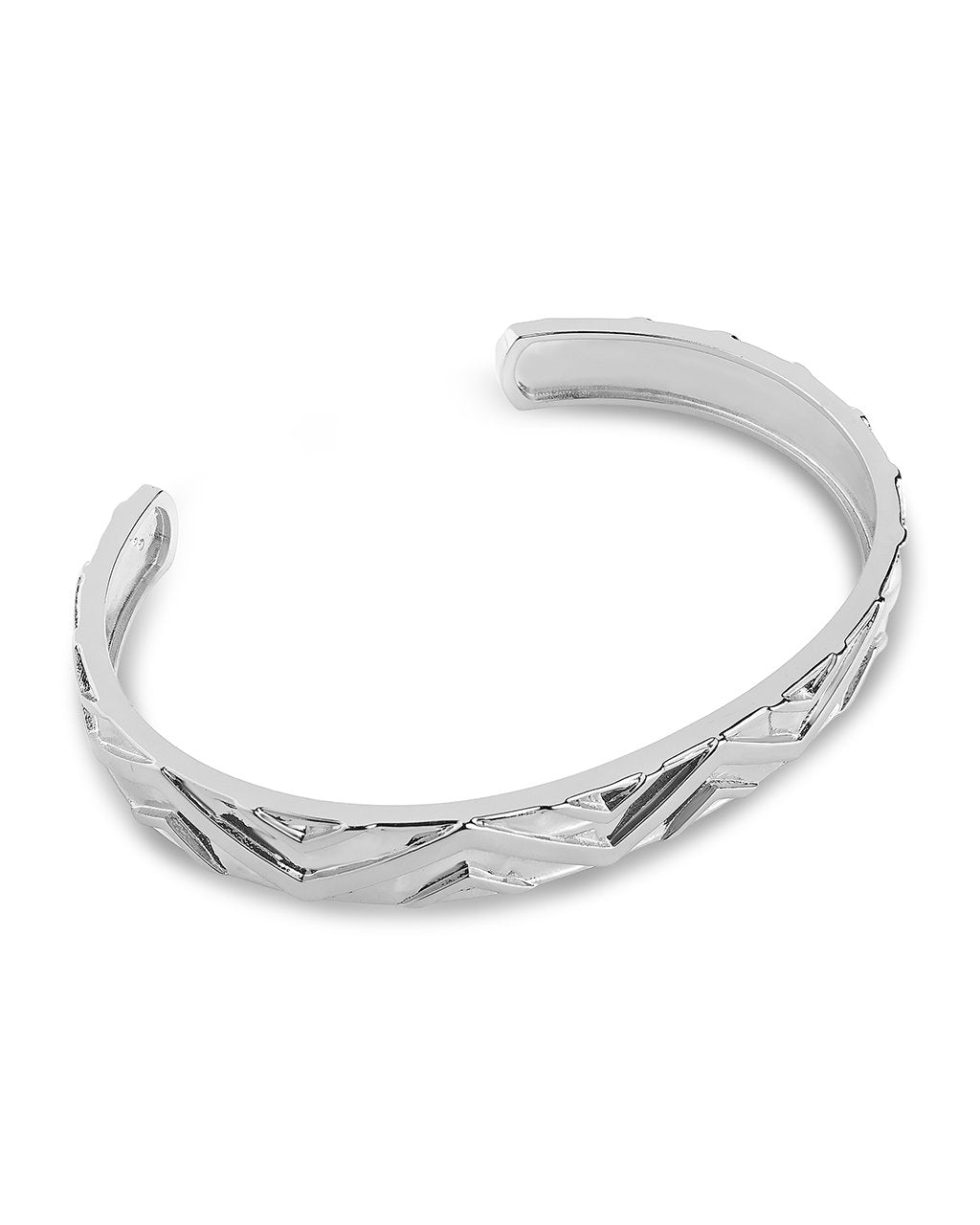 Polished Chevron Cuff - Sterling Forever