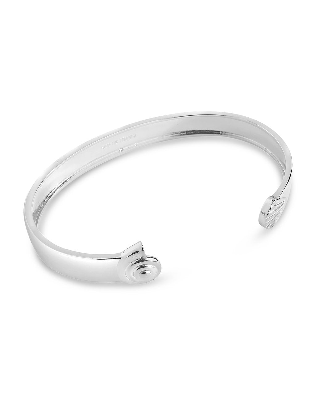 Scallop Shell & Shark Eye Open Cuff - Sterling Forever