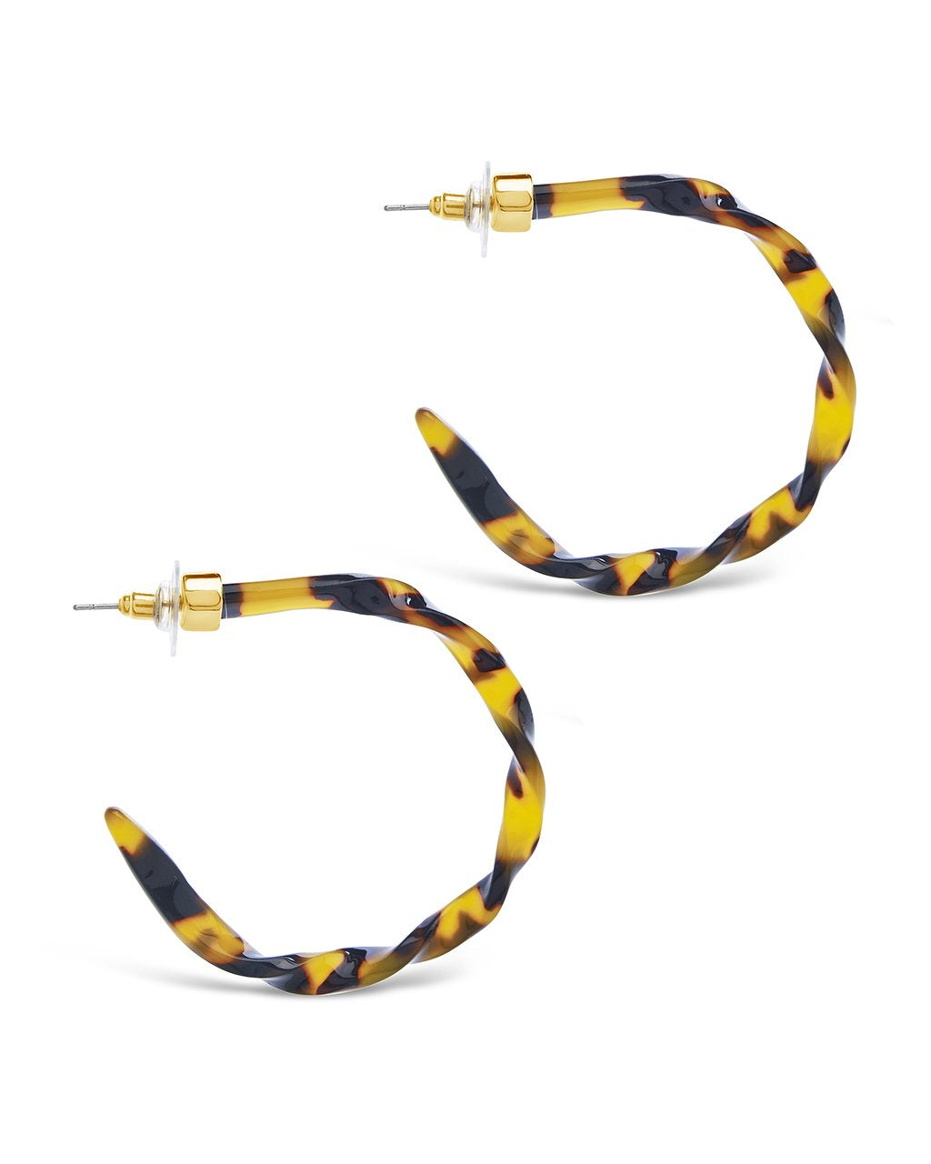Twist Resin Hoops - Sterling Forever