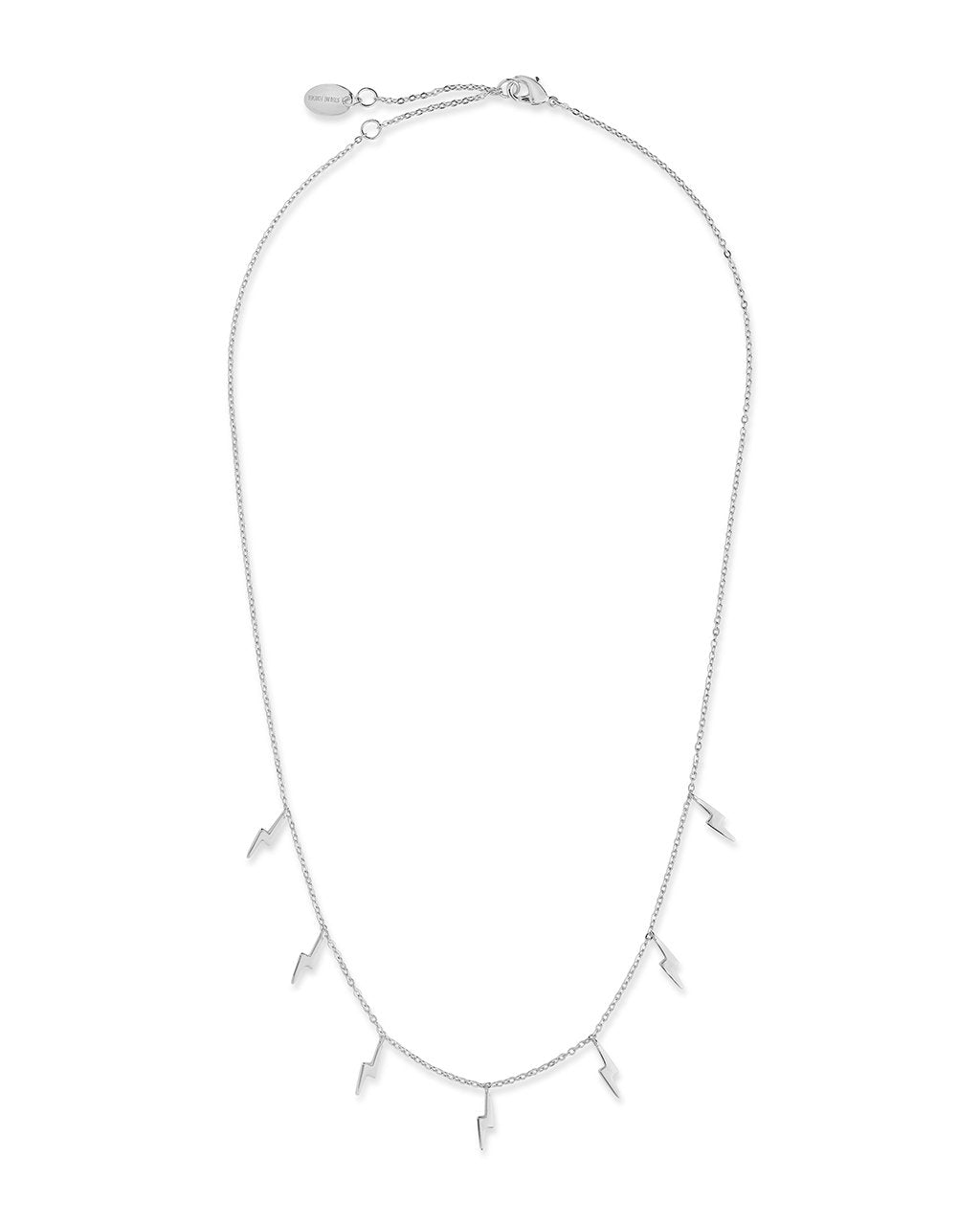 Sterling Silver Multi Lightning Bolt Pendant Necklace - Sterling Forever