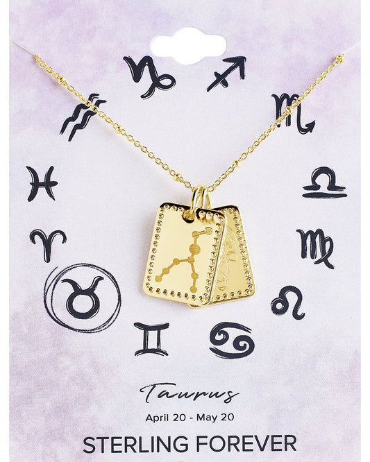 Zodiac Tag Necklace - Sterling Forever