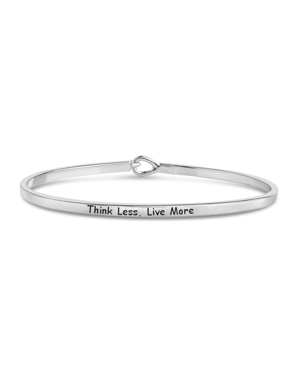 Mantra Hook and Eye Bangle Bracelet - Sterling Forever