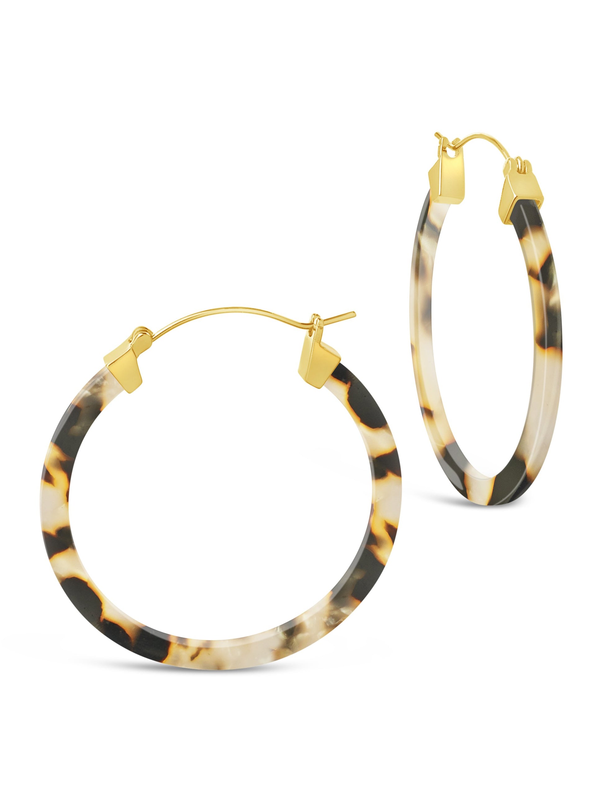 50mm Resin Hoop Earrings - Sterling Forever