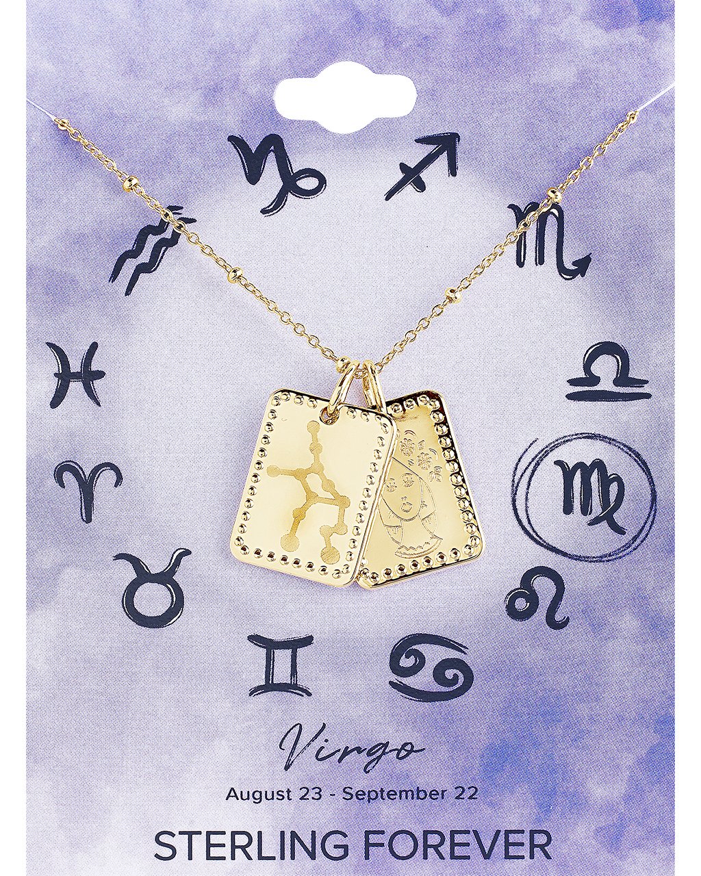 Zodiac Tag Necklace - Sterling Forever