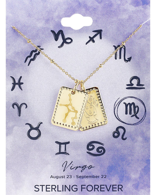 Zodiac Tag Necklace - Sterling Forever