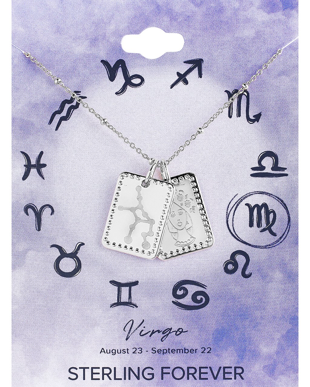 Zodiac Tag Necklace - Sterling Forever
