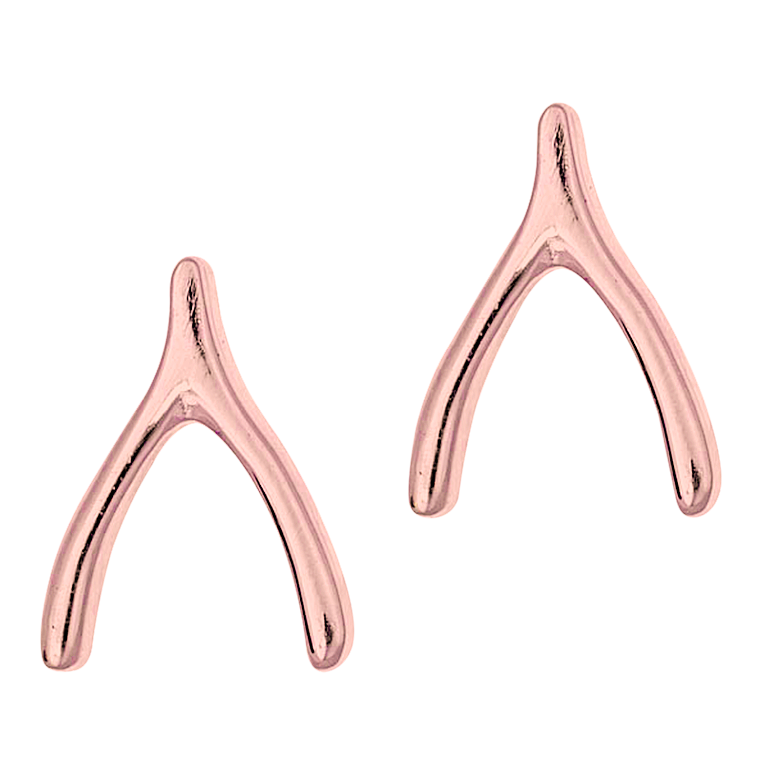 14K Rose Gold Vermeil Wishbone Earrings - Sterling Forever