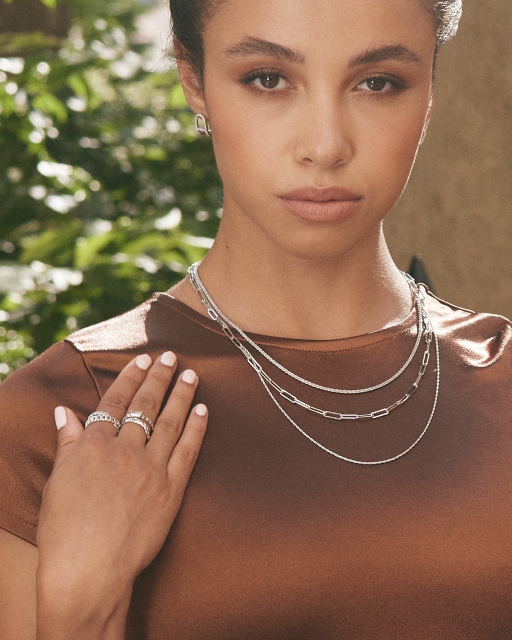 Kori Triple Layered Necklace Necklace Sterling Forever 