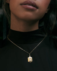 Hexagon Tag Initial Necklace Necklace Sterling Forever 