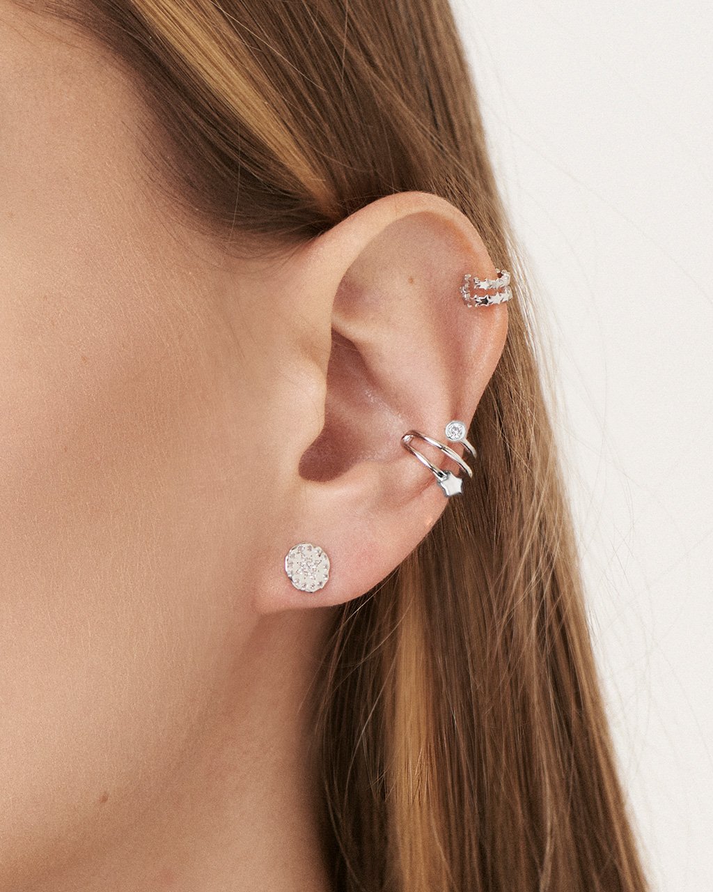 Sterling Silver Star & CZ Ear Cuff Earring Sterling Forever 