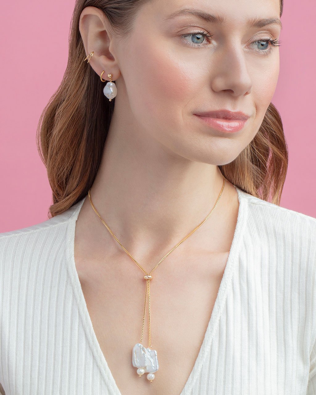 Pearl Bolo Necklace - Sterling Forever