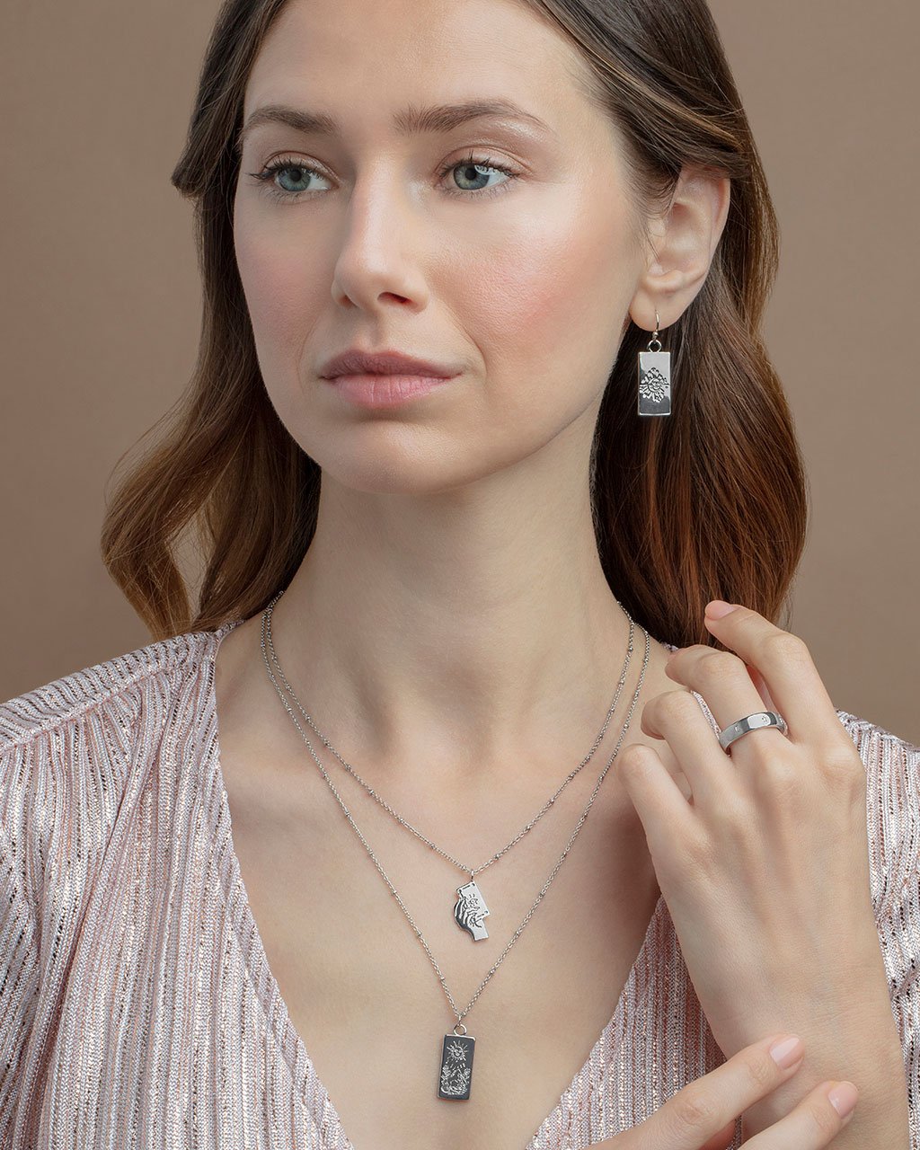 The Sun Tarot Card Necklace - Sterling Forever