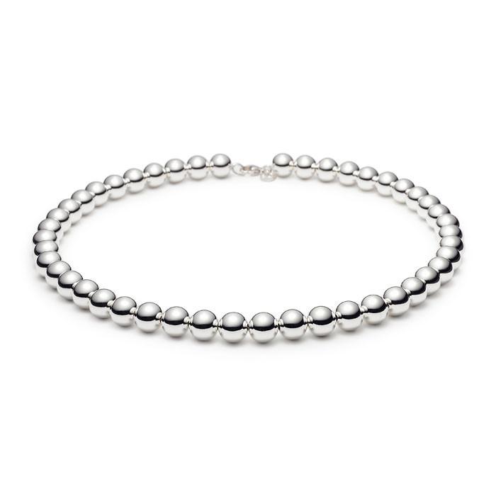 10mm Bead Necklace Sterling Silver - Sterling Forever