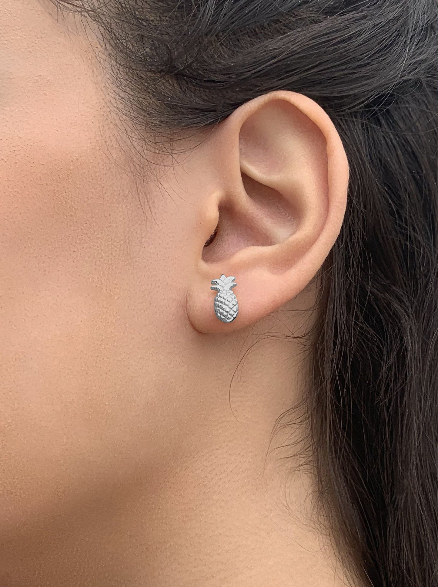 Sterling Silver Pineapple Stud Earrings - Sterling Forever