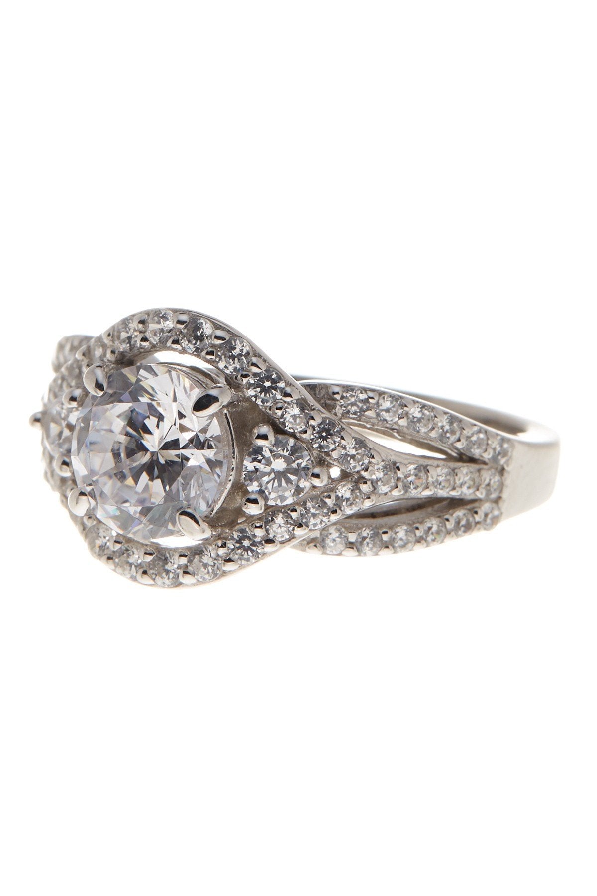 Sterling Silver Round CZ 3-Stone Ring - Sterling Forever