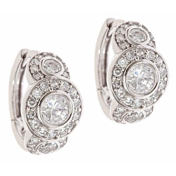 Sterling Silver Designer Inspired Circlet Triple Drop Earrings - Sterling Forever